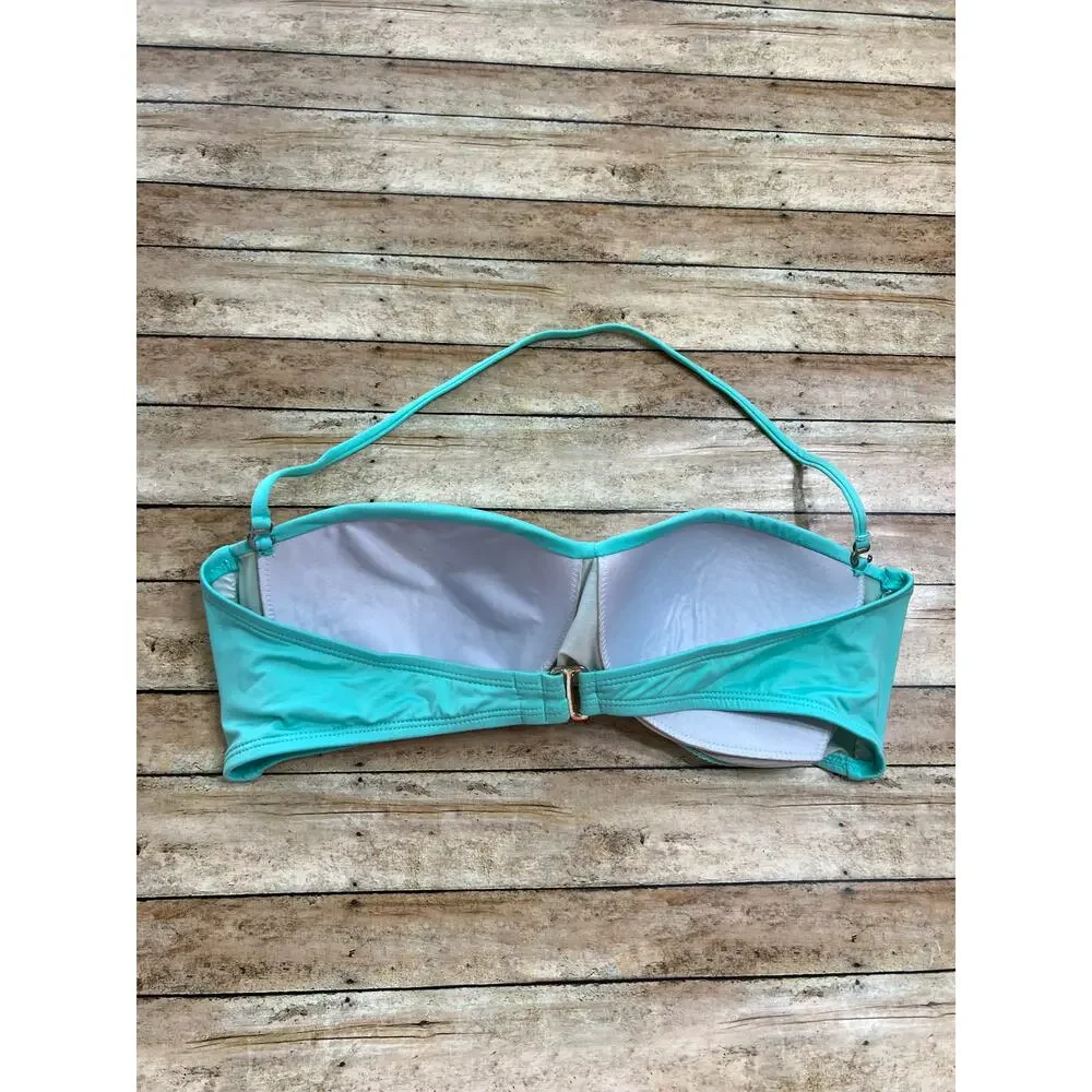 Mossimo Twist Bandeau Bikini Top Mint Green Size Large